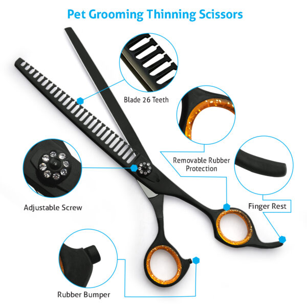 Dog Grooming Blending Scissor Black Color