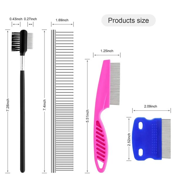 Pets Grooming Comb Kit for Small Dogs Puppies